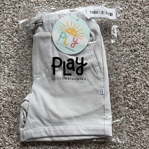 Little Sleepies Light Gray play shorts